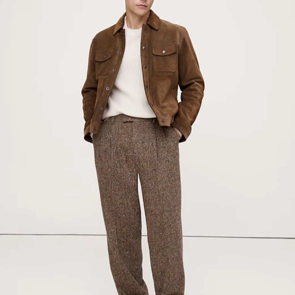 Banana Republic Brown Herringbone Dress Pants